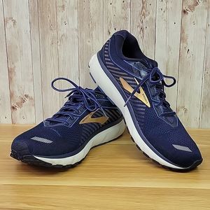 Brooks Navy and Gold Athletic Shoes